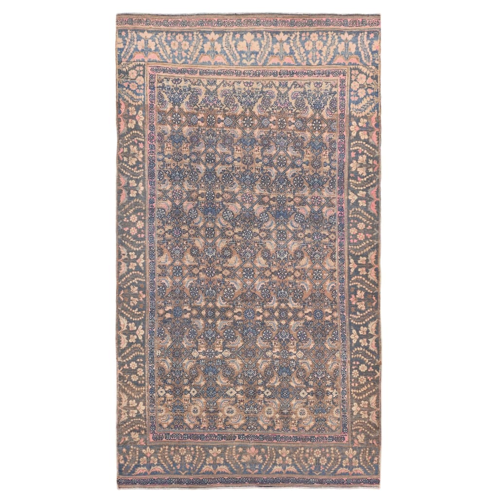 ECARPETGALLERY Hand-knotted Antalya Vintage Brown Wool Rug - 4'2 x 7'2