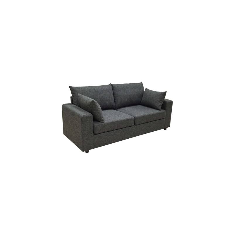 78" Modern Upholstered 2-seater Sofa with 2 Throw Pillows