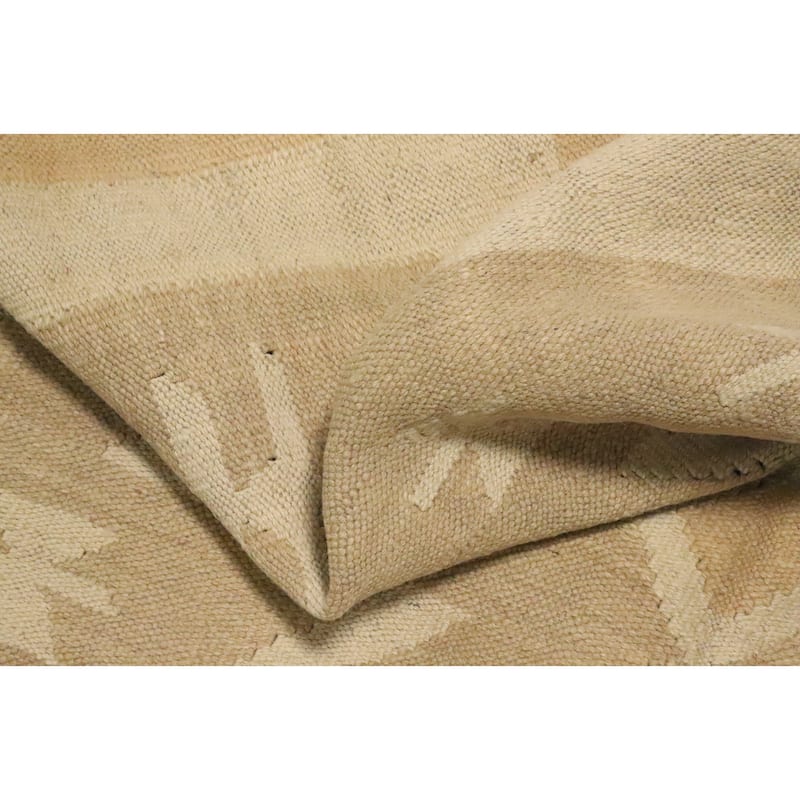 Hand Woven Oriental 100% Wool Carpet Southwestern Tribal Brown Kilim Area Rug - 5' 10'' X 3' 11''