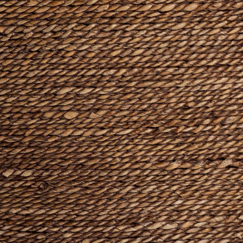 Jasper Seagrass Dining Chair with Mahogany Wood Frame - Coastal Accent Chair with Woven Wingback and Cushioned Seat