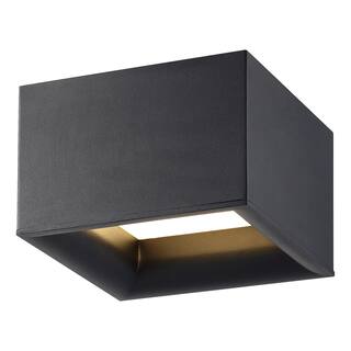 Access Lighting Bloc - Flush Mount - Black Finish - White Acrylic