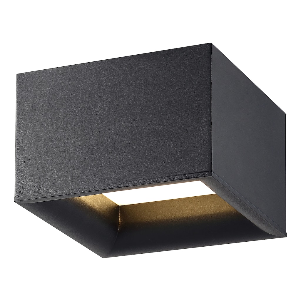 Bloc 1-light Black LED Flush Mount