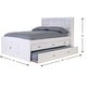 preview thumbnail 3 of 6, OS Home and Office Solid Pine Full Sized Captains Bookcase Bed with 3 spacious drawers and a Twin Trundle in Casual White