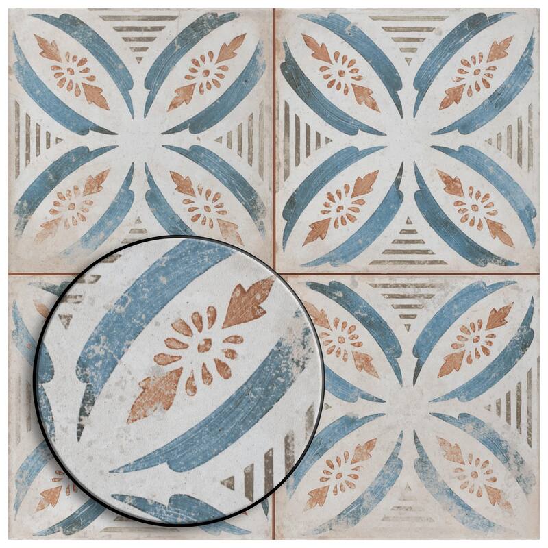 Merola Tile Kings Root Petal 17-5/8" x 17-5/8" Ceramic Floor and Wall Tile