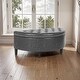 preview thumbnail 28 of 46, Adeco Half Moon Tufted Storage Ottoman Bench