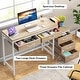 preview thumbnail 6 of 56, Computer Desk with 5 Drawers, Reversible Writing Desk with File Cabinet Printer Stand
