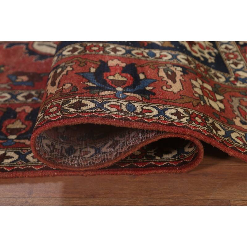 Bakhtiari Persian Antique Area Rug Hand-Knotted Wool Carpet - 7'0"x 10'0"