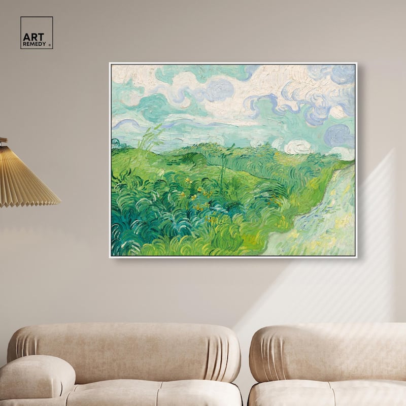 Green Wheat Fields Canvas by Art Remedy