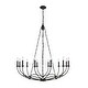 preview thumbnail 1 of 6, Arabella 12 Light Chandelier - Matte Black