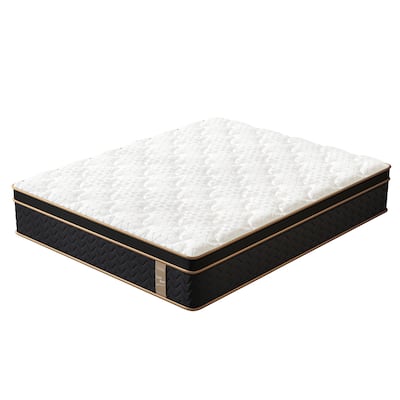 10" King Plush Mattresses with Encased Coils&Gel Memory Foam,Fiberglass-Free,Motion Isolation-Edge Support,Mattress in a Box