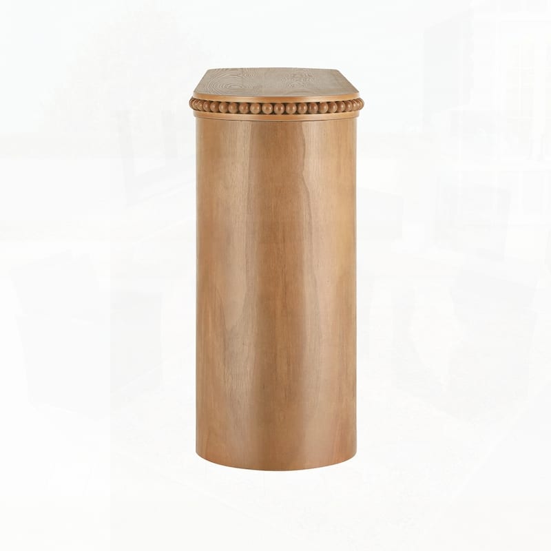 Entryway Accent Table with Beaded Trim and Reversible Curved Legs,for Hallway,Living Room