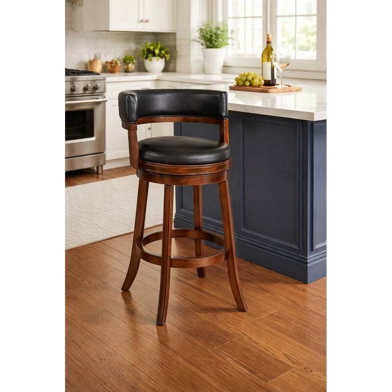 Balen Counter or Bar Height Swivel Stool - Cappuccino - Bar Height