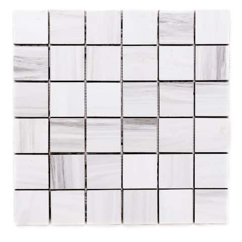 The Tile Life Soho 2" x 2" Silver Porcelain Wall Floor Tile
