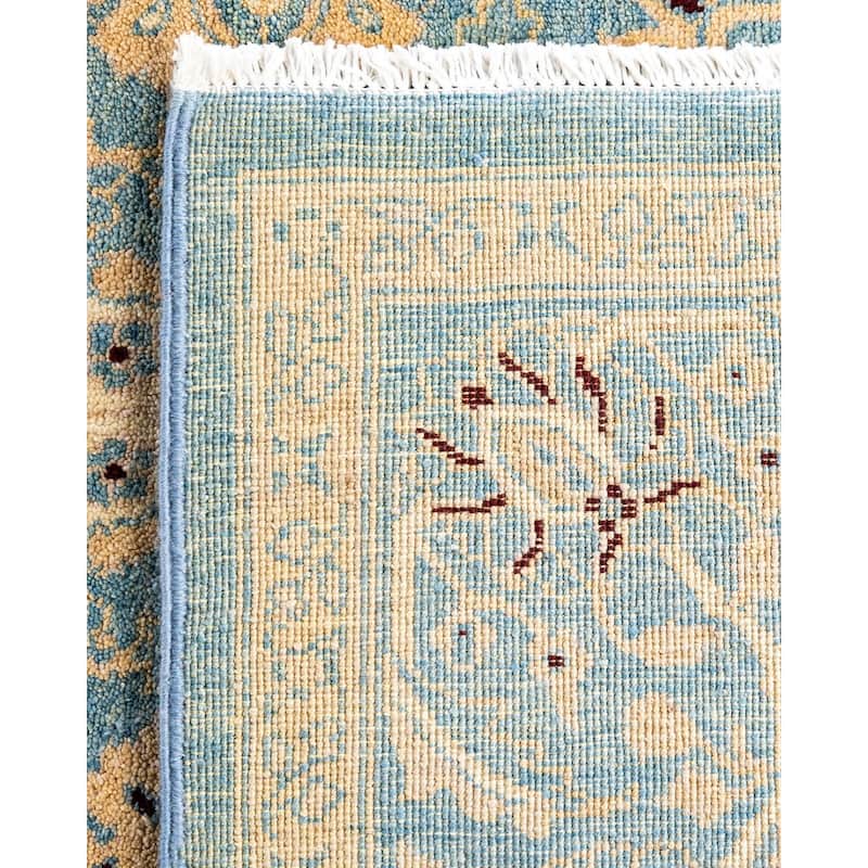 Overdyed, One-of-a-Kind Hand-Knotted Area Rug - Blue - 6' 1" x 9' 0"