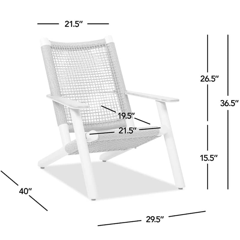 Outdoor Lounge Chair Light Beige Gray Aluminum