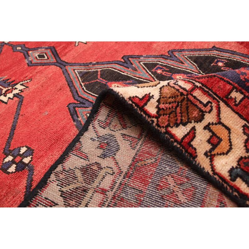 ECARPETGALLERY Hand-knotted Anatolian Vintage Red Wool Rug - 4'3 x 6'7