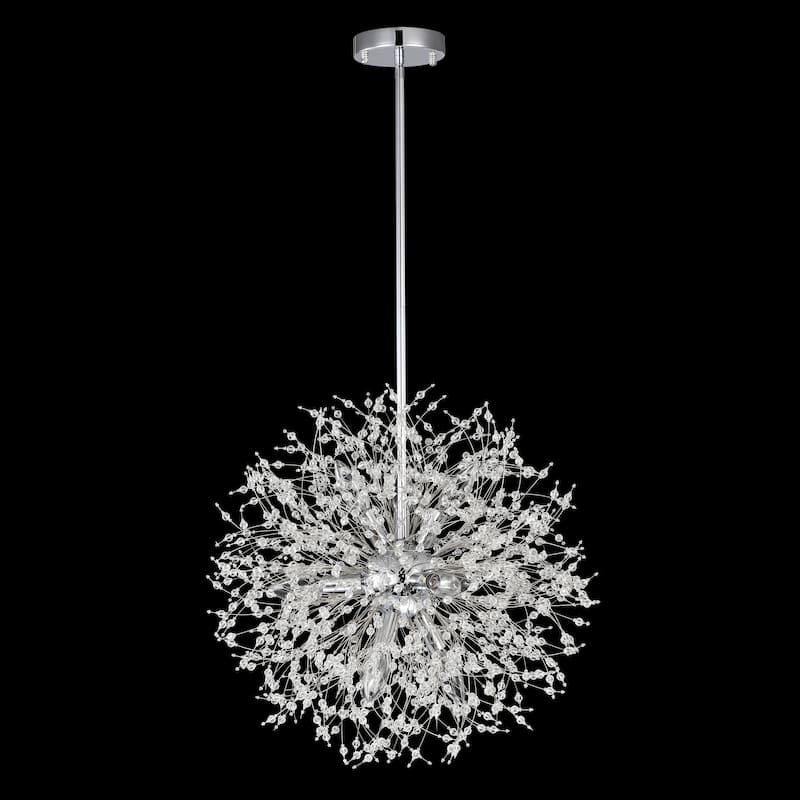 Viera 9-Light Sputnik Globe Chandelier - Chrome