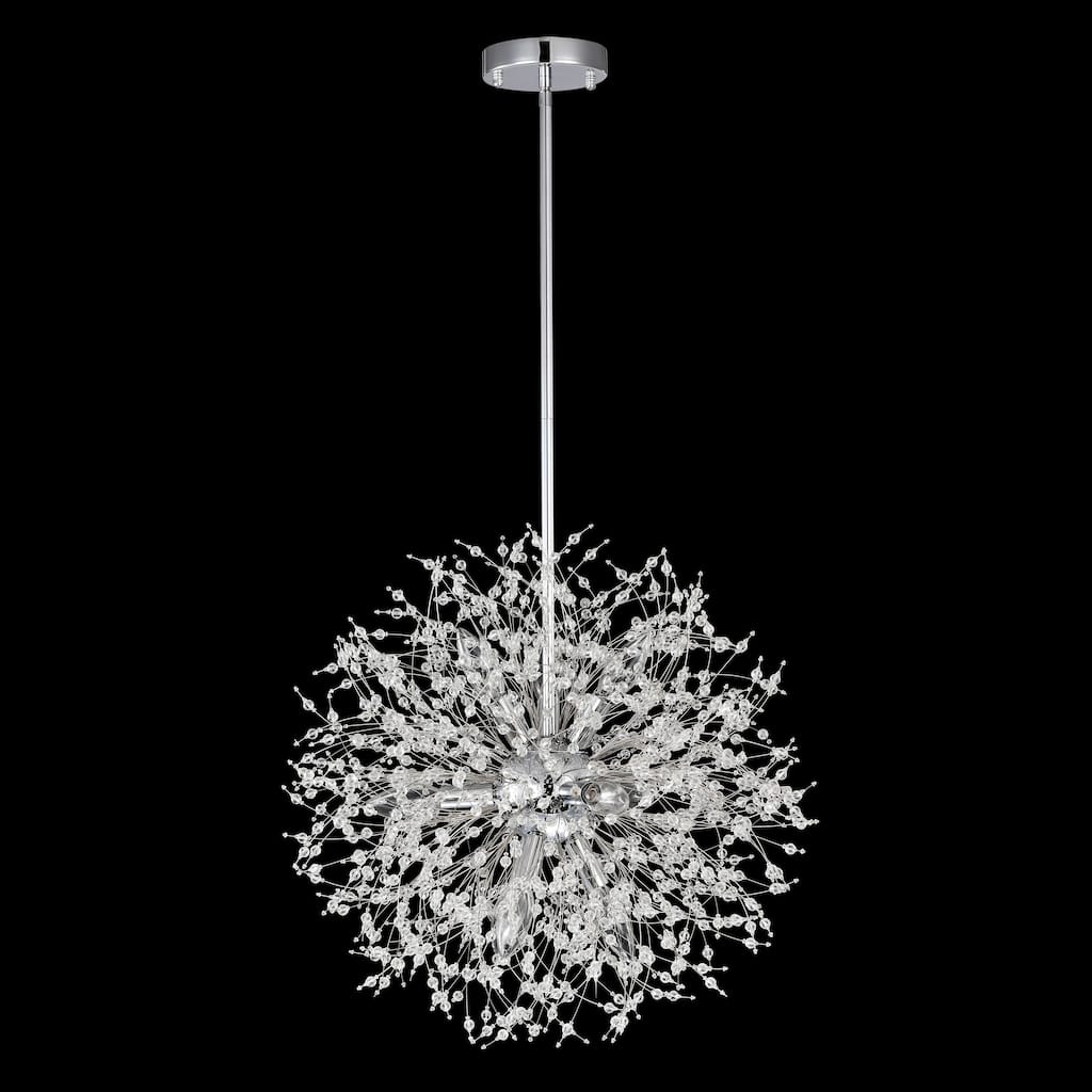Viera 9-Light Sputnik Globe Chandelier - Chrome