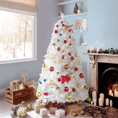 Yaheetech 6Ft/7.5ft Hinged Spruce Christmas Tree Holiday Decorative