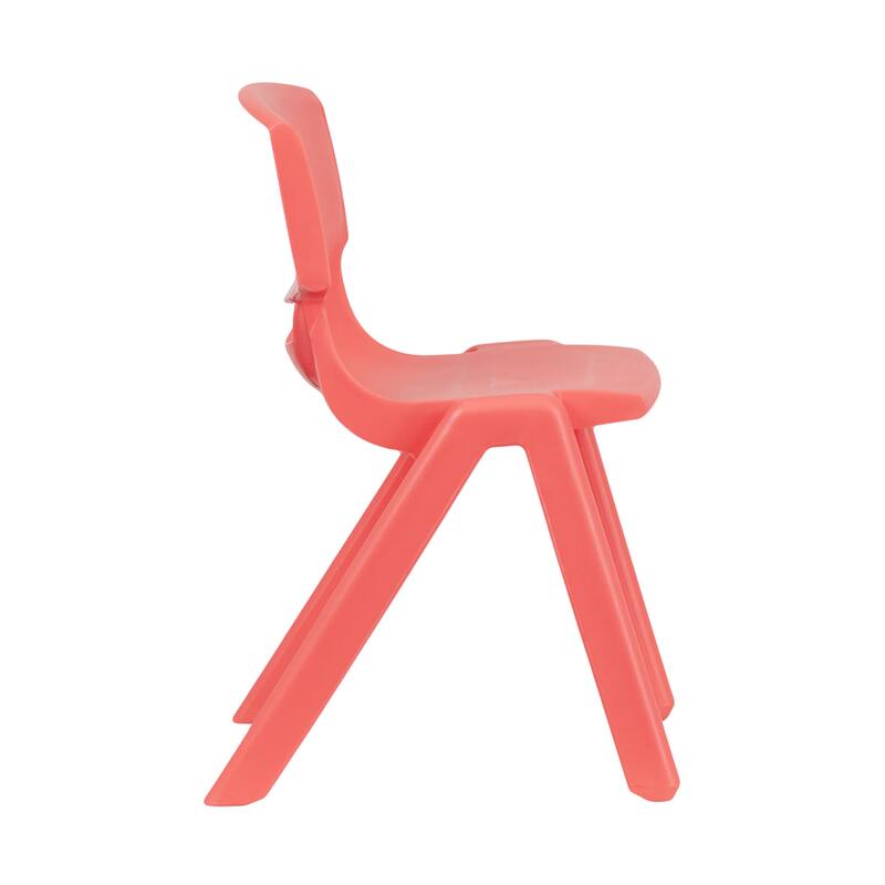 4 Pack Plastic Stackable K-2 School Chair with 13.25"H Seat