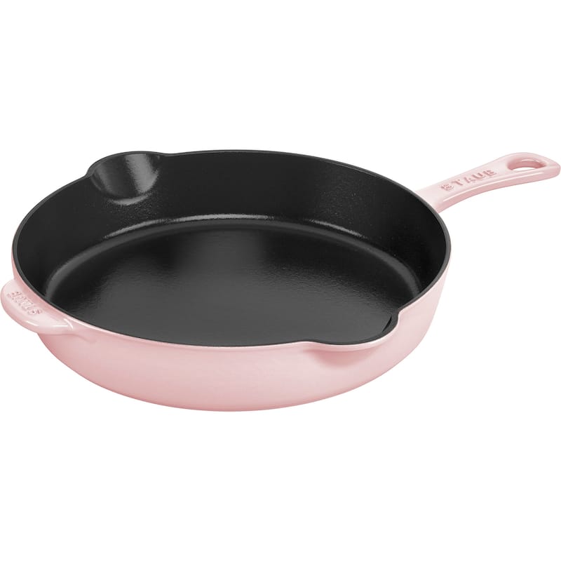 STAUB Cast Iron 8.5-inch Traditional Deep Skillet - Pink Peony