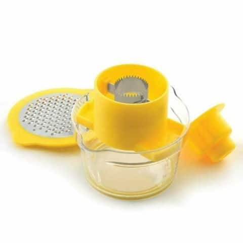 Norpro Corn Cob Stripper / Cheese Grater with Non-Slip Measuring Cup Catch Base