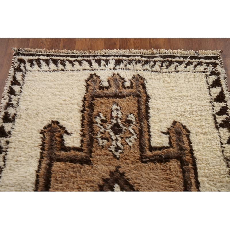 Anatolian Oriental Runner Rug Hand-knotted Natural Dye Wool Carpet - 3'7"x 11'2"