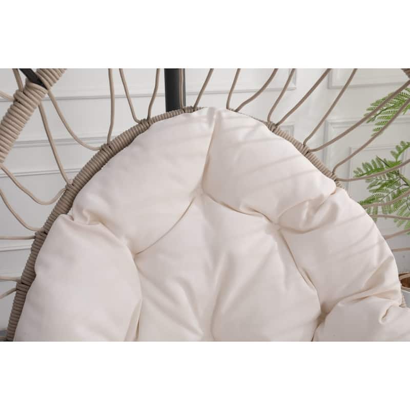 HDPE Egg Hanging Chair with Stand - 350lb Capacity Outdoor/Indoor Swing Chair