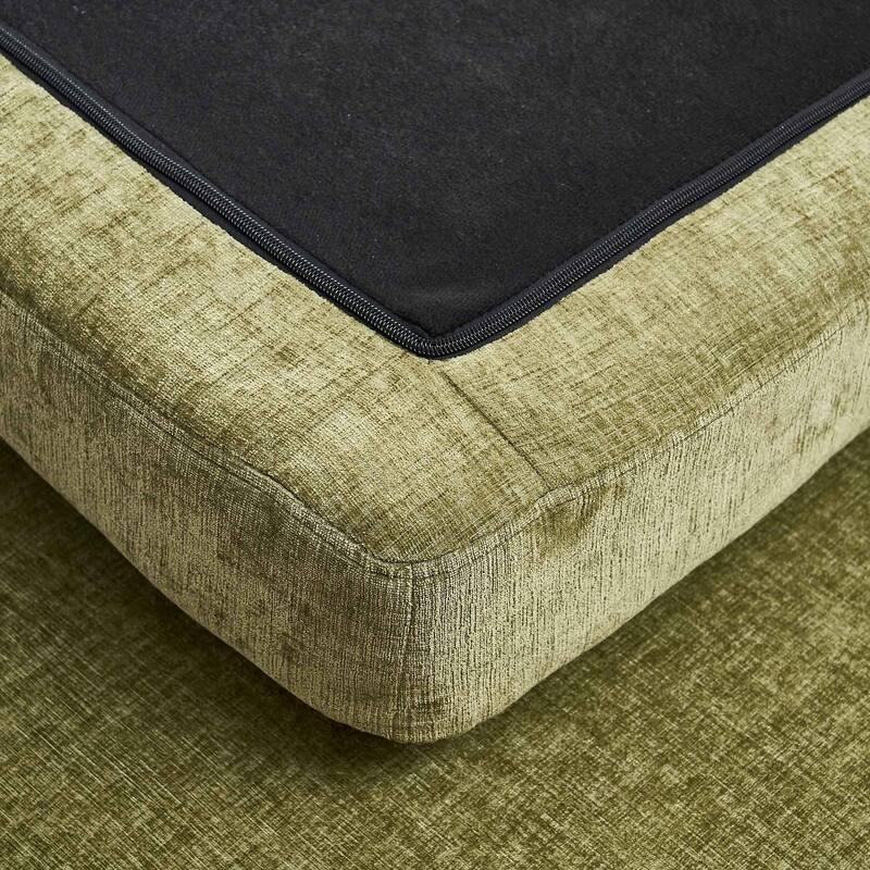 Contemporary Chenille L-Shape Sofa with Storage Chaise for Living Room, Apartment, Office