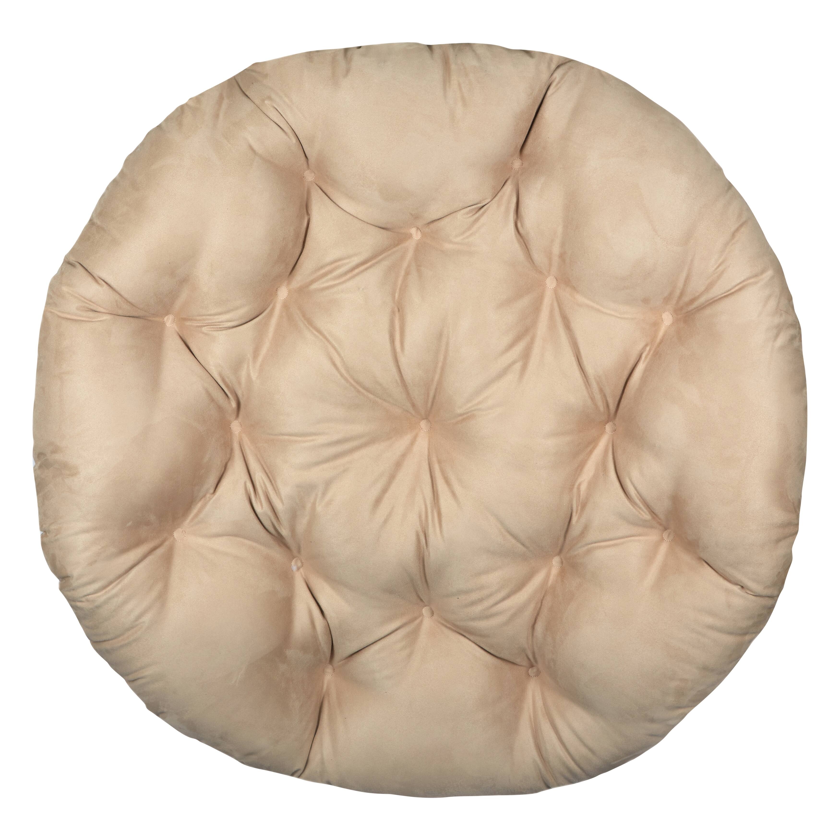 Klear Vu Solid Micro Suede Thick and Fluffy Replacement Papasan Chair Cushion On Sale Bed