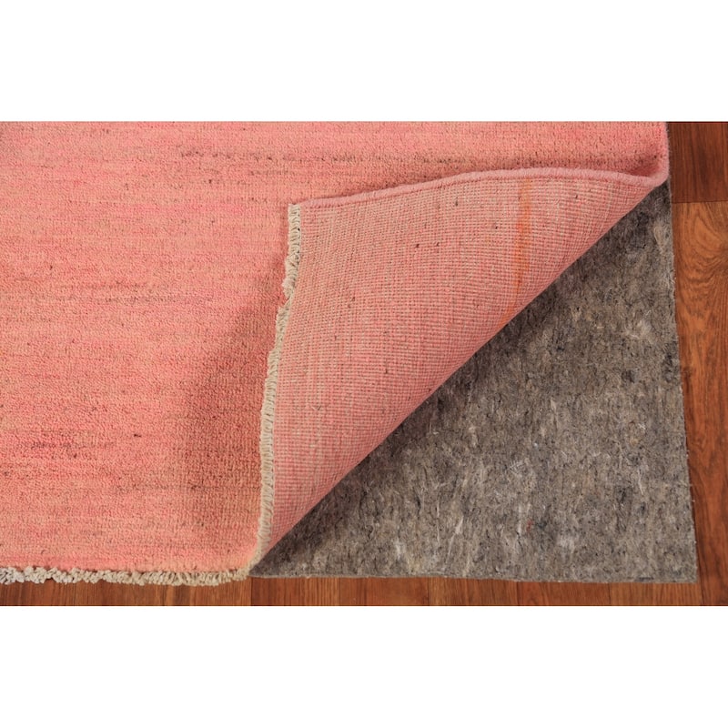 Pink Gabbeh Modern Oriental Rug Hand-Knotted Wool Carpet - 4'10" x 6'5"
