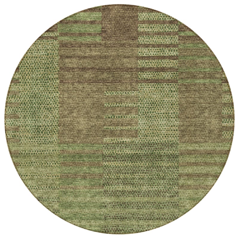 HomeRoots Striped Modern Rectangle Outdoor Rug