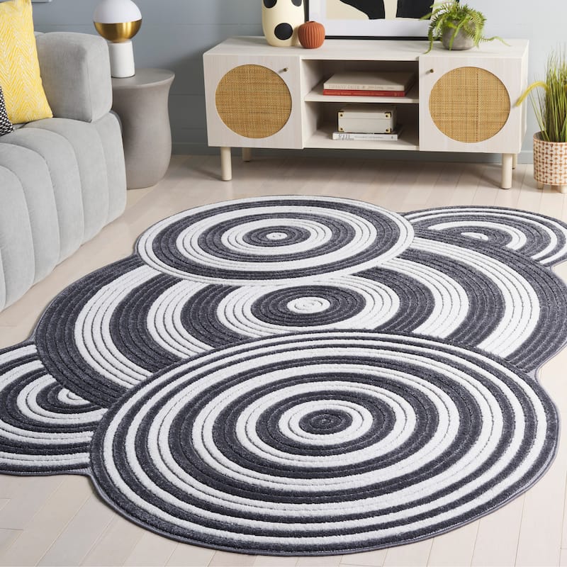 SAFAVIEH Contour Arduina Modern Rug - Ivory/Grey - 5'3" x 7'6"