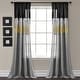 preview thumbnail 6 of 105, Silver Orchid Page Two-tone Faux Silk Single Curtain Panel 108"L x 42"W - Black/Gold