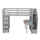 preview thumbnail 35 of 55, Twin size Loft Bed with Desk, Storage Drawers and Stairs