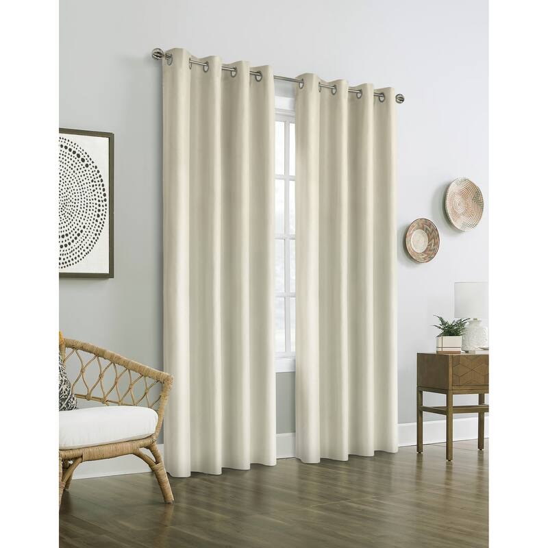 Vigo Grommet Curtain Panel - 52" x 84" - Off-white