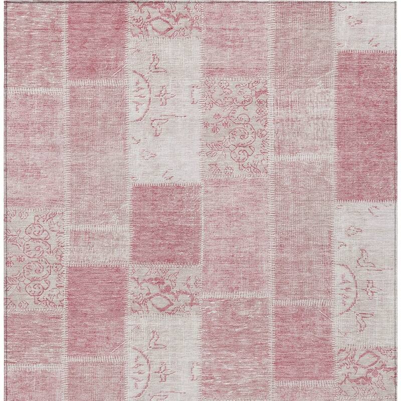 HomeRoots Patchwork Traditional Rectangle Outdoor Rug