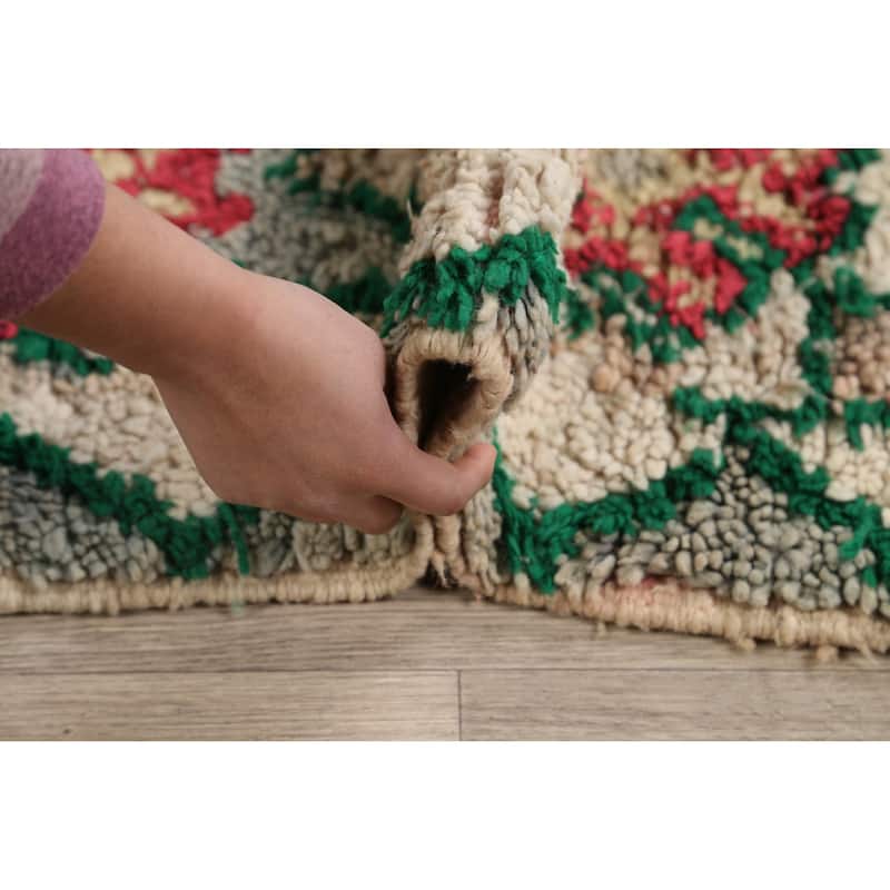 Decorative Tribal Moroccan Oriental Area Rug Wool Handmade Carpet - 5'8" x 9'7"