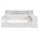 preview thumbnail 31 of 34, Multi-functional Wooden Full Size Daybed with Storage Shelves, Drawers, and Study Desk