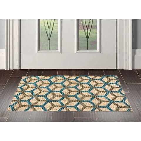 Hand Made Tan Handspun Jute Modern & Contemporary Oriental Area Rug - 2' x 3'