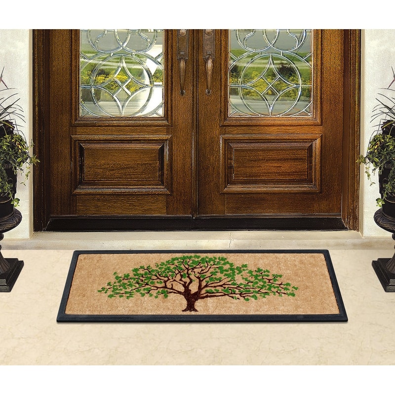 A1HC Natural Rubber and Coir Thick Heavy Duty Non Slip Doormat 18" X 48"