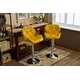 preview thumbnail 8 of 54, Roundhill Furniture Glasgow Height-adjustable Tufted Faux Leather Bar Stools (Set of 2)