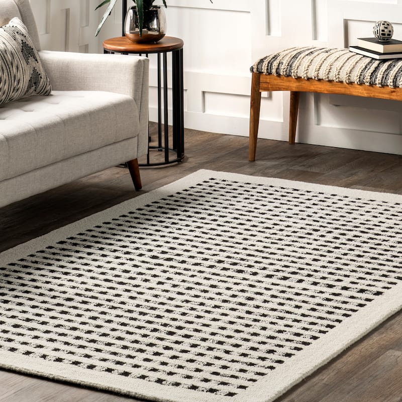 Nuloom Adahlia Checkered Wool Area Rug