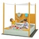 preview thumbnail 10 of 8, Costway Kids Sandbox with Sand Wall Detachable Canopy Bottom Liner - See Details