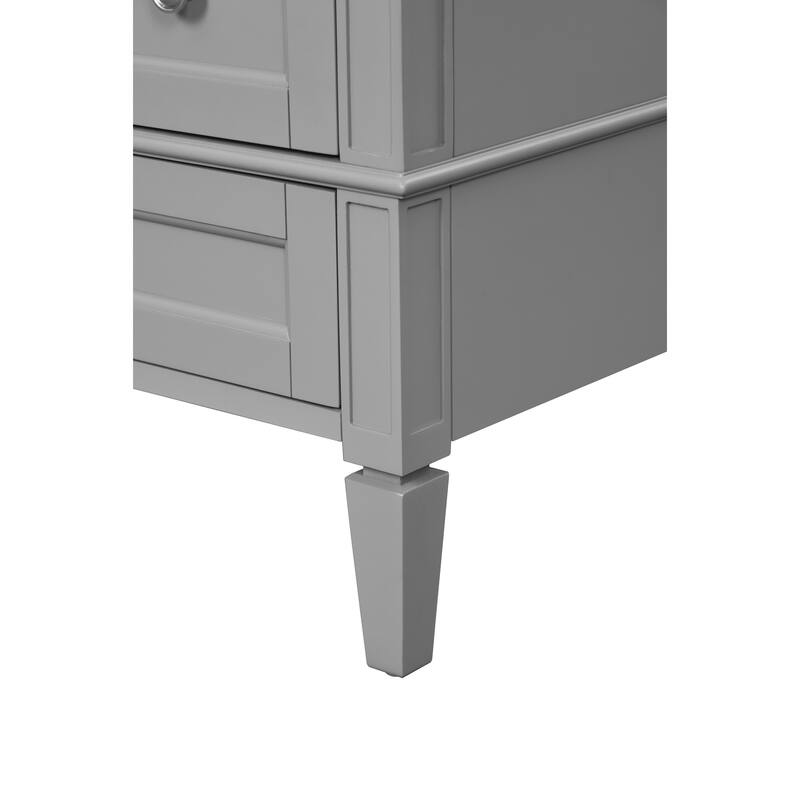 Roomfitters 30" Vanity with Ceramic Sink, Solid Wood Frame Bathroom Cabinet with 3 Drawers, Modern Storage Design
