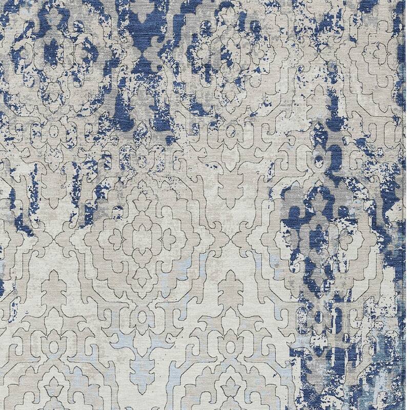 HomeRoots Medallion Transitional Rectangle Outdoor Rug
