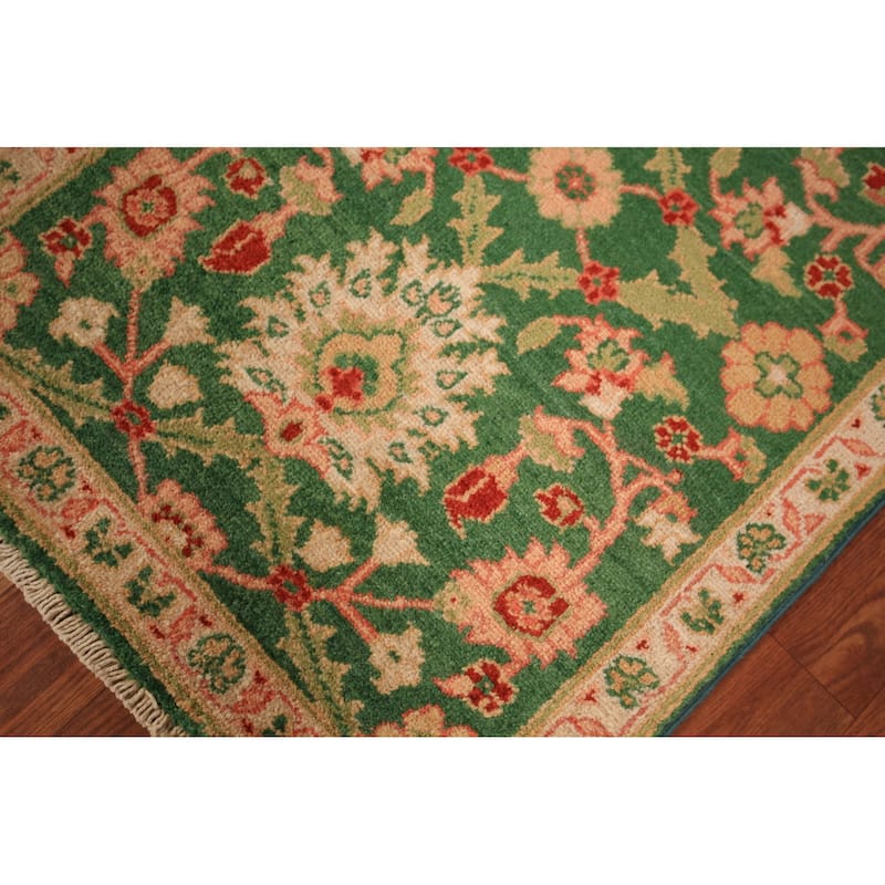 Green Kazak Oriental Foyer Rug Hand-Knotted Wool Carpet - 2'0" x 3'0"