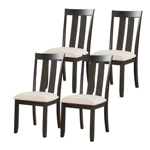 Merax Soft Fabric Dining Chairs with Curved Back