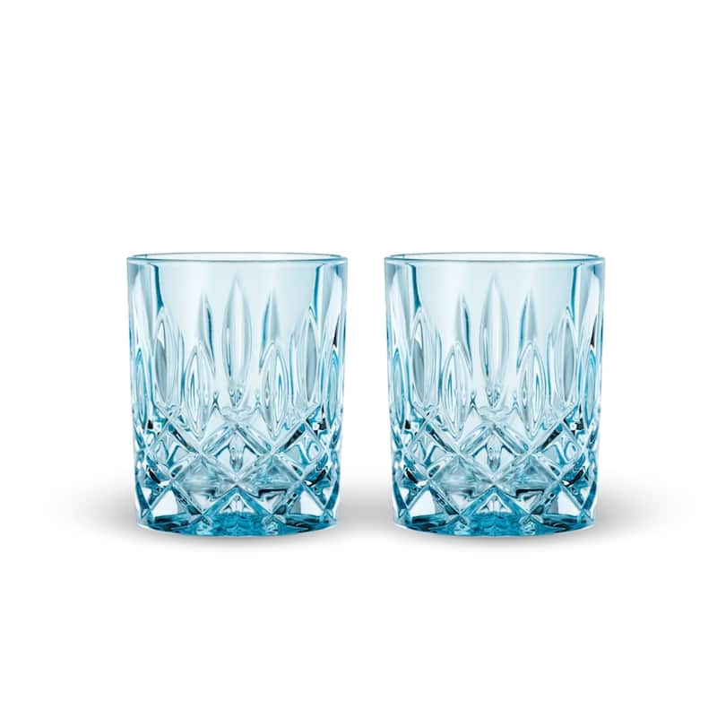 Nachtmann Set of 2 Noblesse Fine Glass Whiskey Tumblers - Aqua