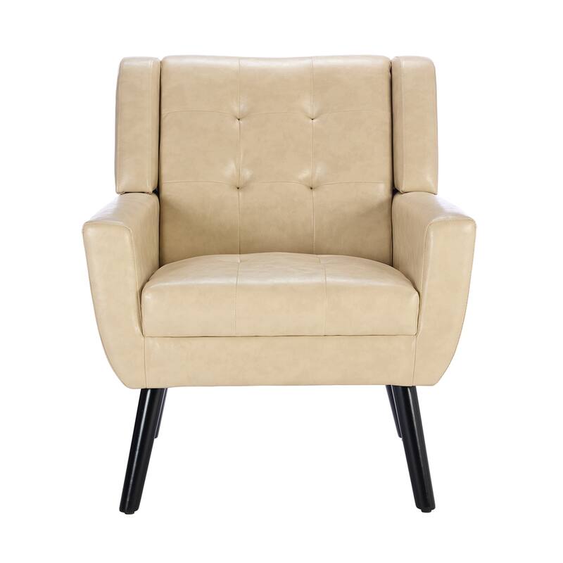 Modern Soft Ergonomics Accent Chair with Black Legs For Indoor Home